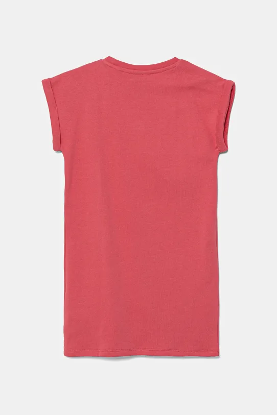 Guess sukienka bawełniana dziecięca K5GK18.KAUG0.PPYA różowy SS25