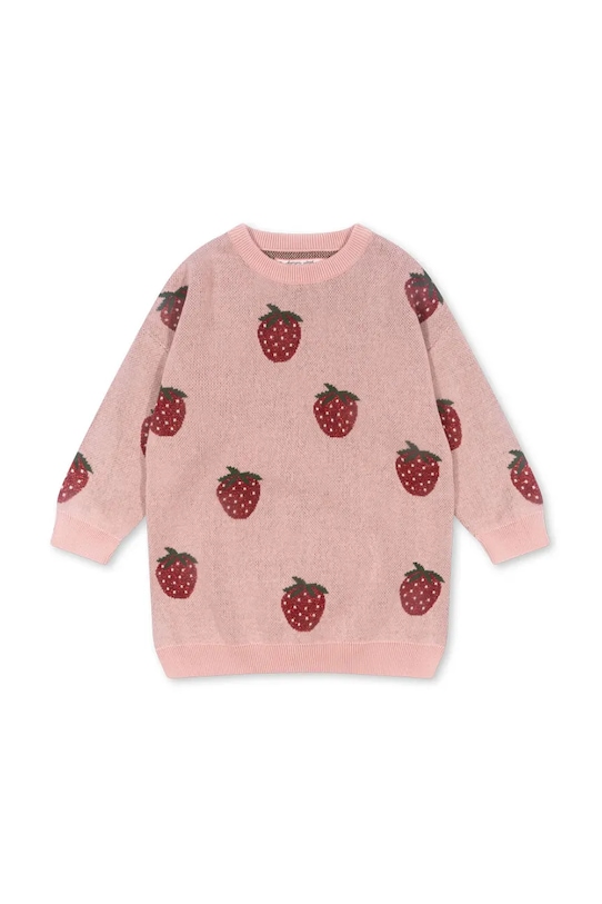 Dívčí šaty Konges Sløjd LAPIS LUREX KNIT DRESS mini růžová KS102262