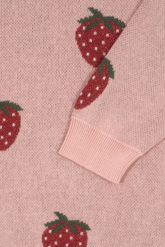 Konges Sløjd sukienka dziecięca LAPIS LUREX KNIT DRESS różowy KS102262