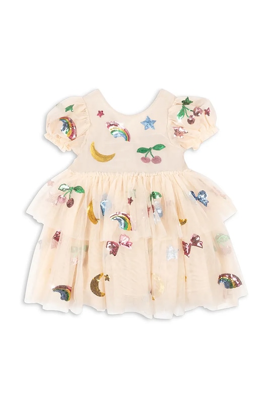 Παιδικό φόρεμα Konges Sløjd YVONNE PUFF DRESS KS102438 μπεζ SS25