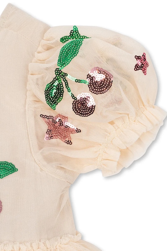 Παιδικό φόρεμα Konges Sløjd YVONNE PUFF DRESS KS102438 μπεζ