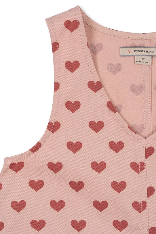 Dievča Dievčenské bavlnené šaty Konges Sløjd FEN DRESS GOTS KS102443 ružová
