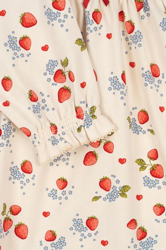 Konges Sløjd sukienka dziecięca BASIC FRILL DRESS GOTS beżowy KS102627
