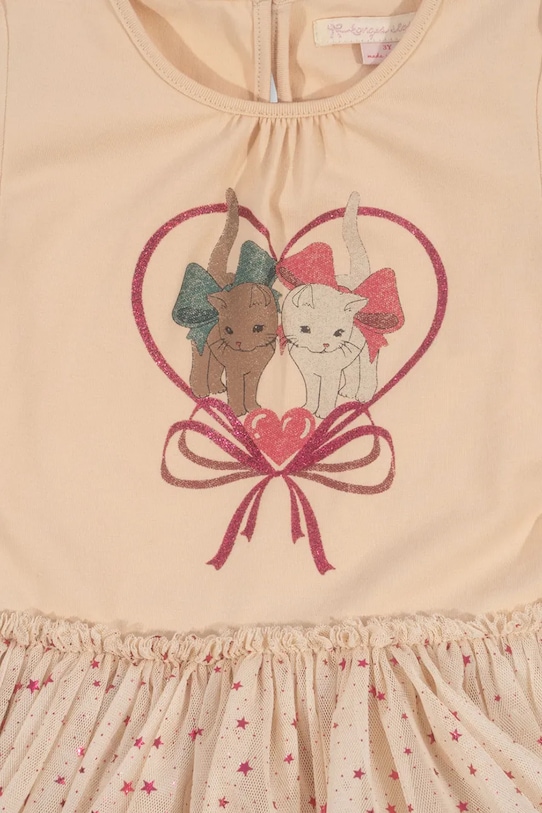 Fete Konges Sløjd rochie fete FAIRY BALLERINA DRESS KS102721 bej