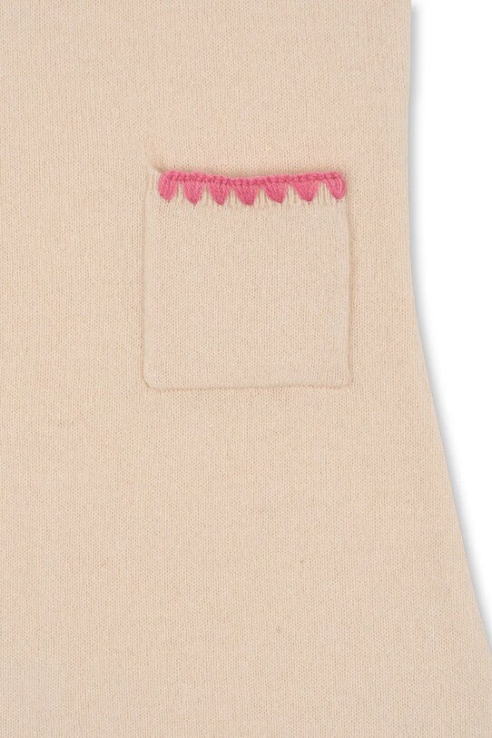Konges Sløjd gyerek gyapjú ruha COLLETTE KNIT DRESS bézs KS102822