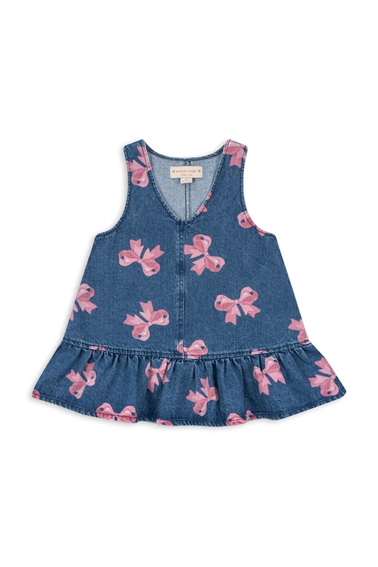 Konges Sløjd rochie din bumbac pentru copii MAGOT DRESS GOTS KS102921 albastru SS25