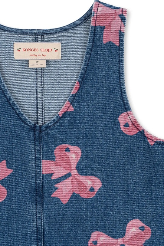 Konges Sløjd rochie din bumbac pentru copii MAGOT DRESS GOTS albastru KS102921