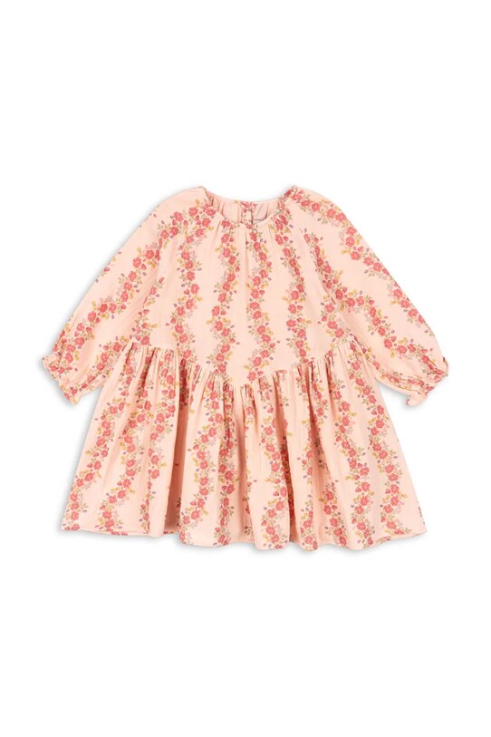 Хлопковое детское платье Konges Sløjd COCO DRESS GOTS длинный розовый KS102273