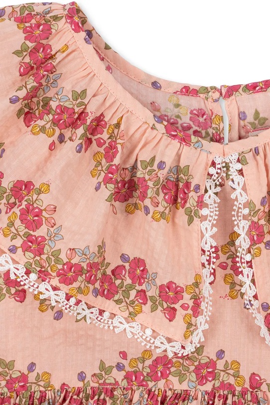 Konges Sløjd sukienka bawełniana dziecięca BELLA FRILL DRESS GOTS różowy KS102294