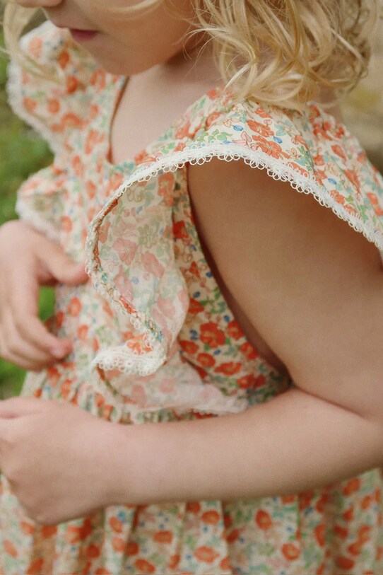 Otroška bombažna obleka Konges Sløjd VERBENA DRESS GOTS KS102296