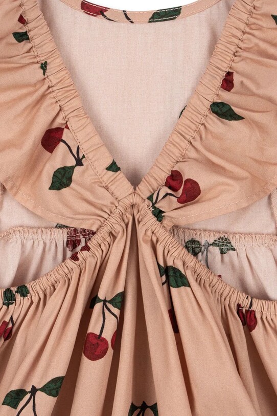 Fete Konges Sløjd rochie din bumbac pentru copii VERBENA DRESS GOTS KS102296 roz