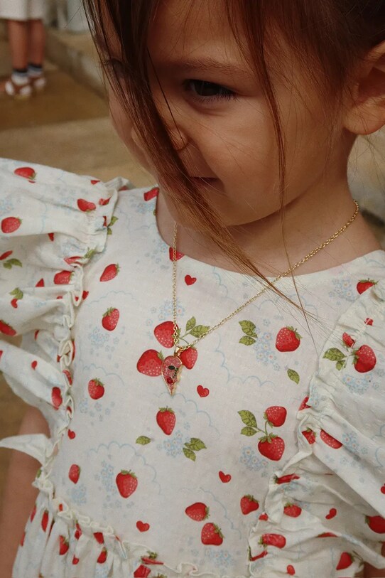 Дитяча бавовняна сукня Konges Sløjd EVIA BOW DRESS GOTS KS102447