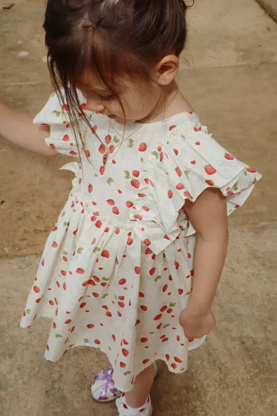 Дитяча бавовняна сукня Konges Sløjd EVIA BOW DRESS GOTS KS102447