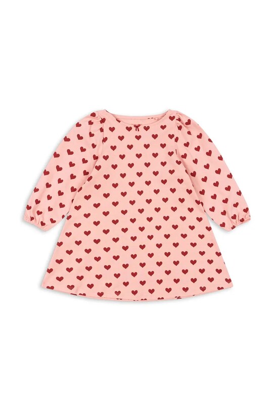 Dievčenské bavlnené šaty Konges Sløjd DREY DRESS GOTS bavlna ružová KS102566