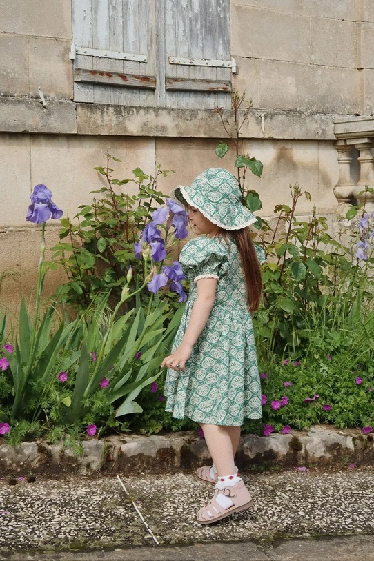 Konges Sløjd rochie din bumbac pentru copii COEUR LACE DRESS GOTS KS102650