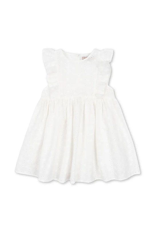 Konges Sløjd sukienka bawełniana dziecięca LACEY DRESS KS102284 biały SS25