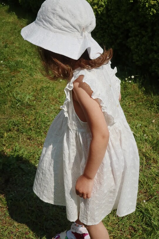 Konges Sløjd sukienka bawełniana dziecięca LACEY DRESS KS102284