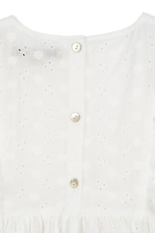 Konges Sløjd sukienka bawełniana dziecięca LACEY DRESS biały KS102284