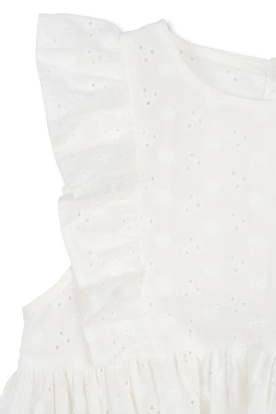 Konges Sløjd sukienka bawełniana dziecięca LACEY DRESS KS102284 biały