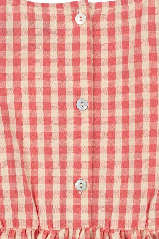 Fete Konges Sløjd rochie din bumbac pentru copii KIM FRILL DRESS GOTS KS102305 roz