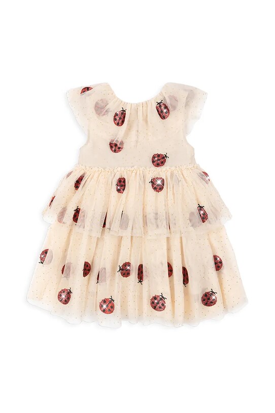 Dievčenské šaty Konges Sløjd FAYETTE DRESS KS102425 béžová SS25