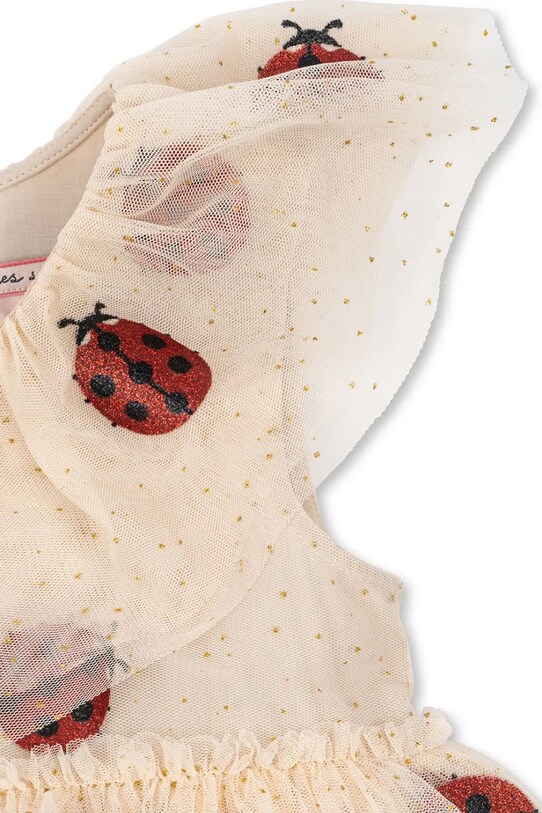 Dievčenské šaty Konges Sløjd FAYETTE DRESS béžová KS102425