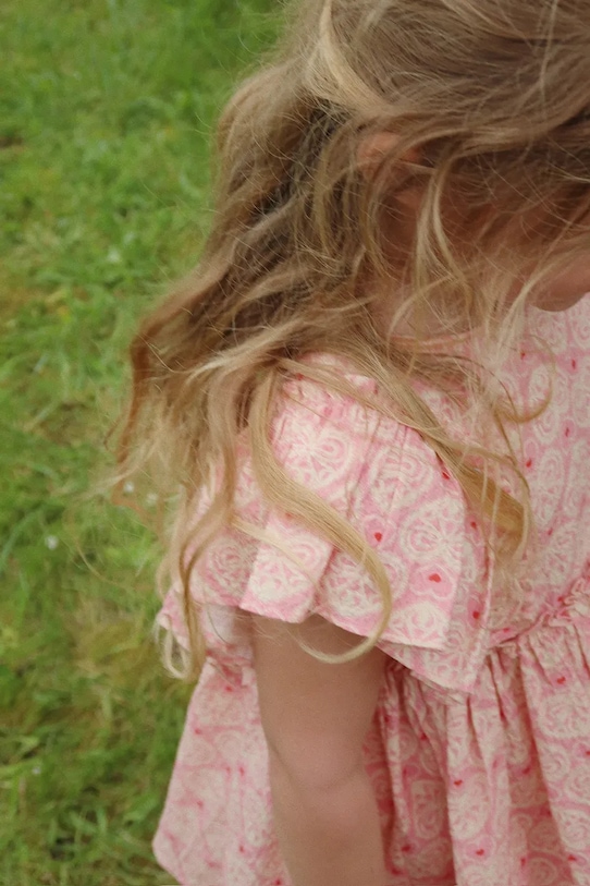 Konges Sløjd sukienka dziecięca AVA BOW DRESS GOTS KS102444