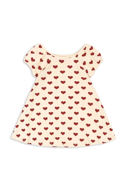 Хлопковое детское платье Konges Sløjd CLASSIC SS DRESS GOTS KS102546 бежевый SS25