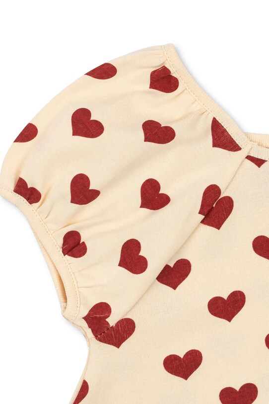 Хлопковое детское платье Konges Sløjd CLASSIC SS DRESS GOTS бежевый KS102546