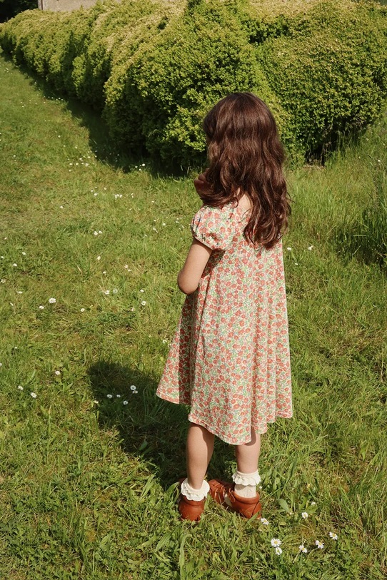 Konges Sløjd sukienka bawełniana dziecięca CLASSIC SS DRESS GOTS KS102546