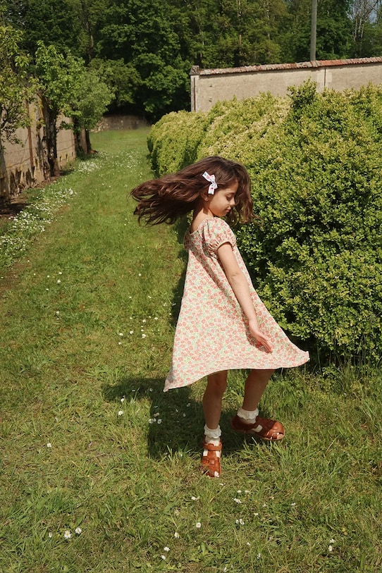 Konges Sløjd sukienka bawełniana dziecięca CLASSIC SS DRESS GOTS KS102546