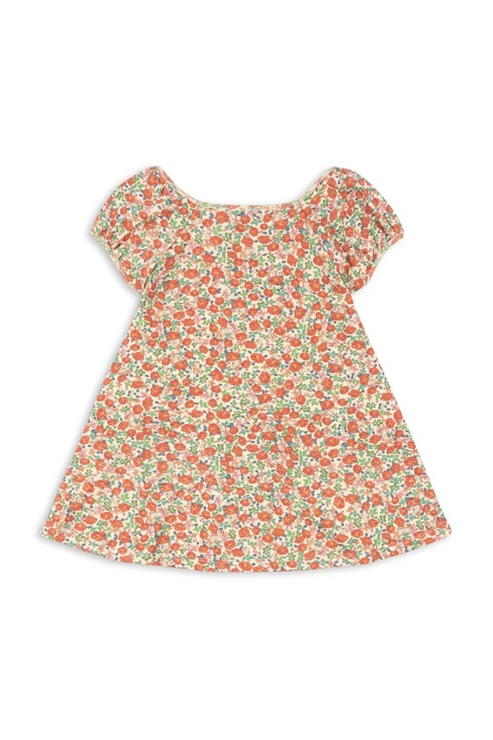 Konges Sløjd sukienka bawełniana dziecięca CLASSIC SS DRESS GOTS pomarańczowy KS102546