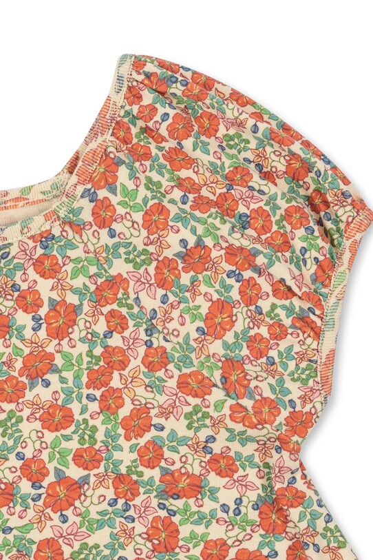 Konges Sløjd sukienka bawełniana dziecięca CLASSIC SS DRESS GOTS KS102546 pomarańczowy