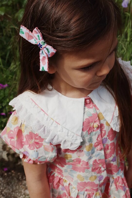 Konges Sløjd sukienka bawełniana dziecięca COEUR COLLAR DRESS GOTS KS102649