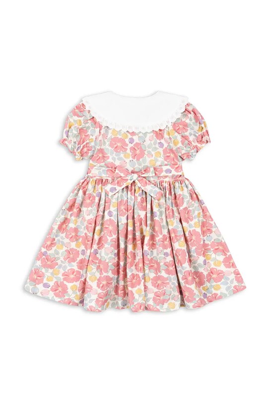 Dziewczynka Konges Sløjd sukienka bawełniana dziecięca COEUR COLLAR DRESS GOTS KS102649 różowy