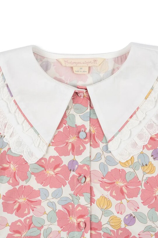 Konges Sløjd sukienka bawełniana dziecięca COEUR COLLAR DRESS GOTS różowy KS102649