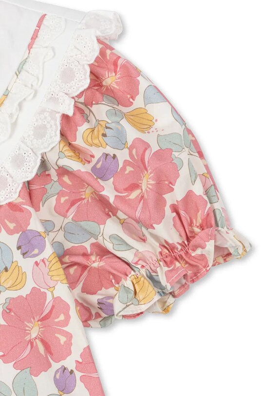 Konges Sløjd sukienka bawełniana dziecięca COEUR COLLAR DRESS GOTS KS102649 różowy