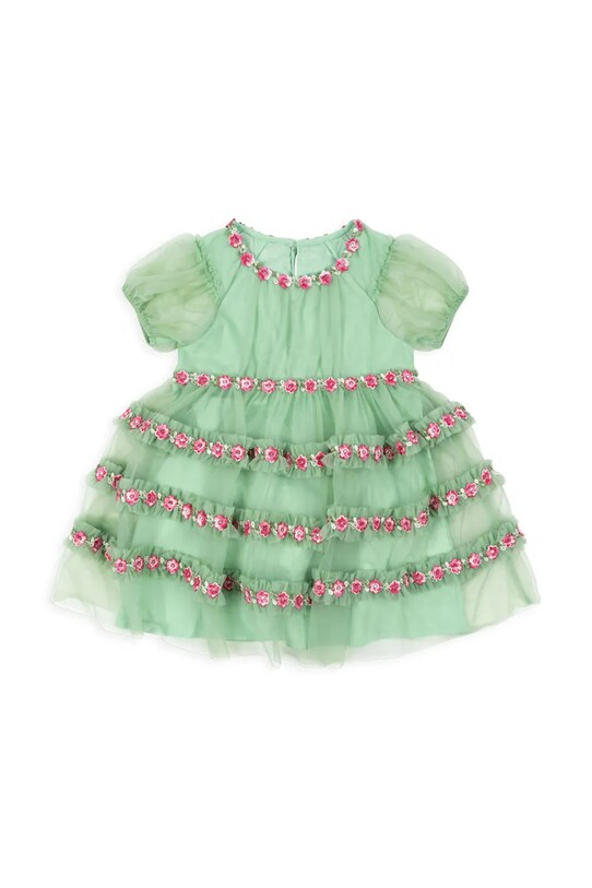 Dječja haljina Konges Sløjd JOELLE DRESS KS102728 zelena SS25