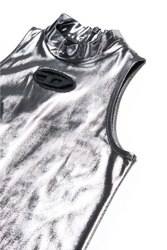 Dievča Dievčenské šaty Diesel DSTROL DRESS J02175 strieborná