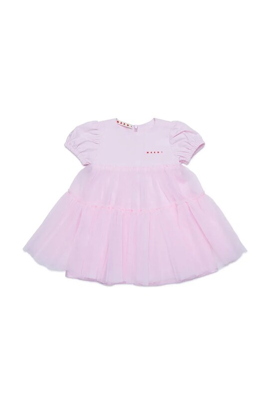 Detské bavlnené šaty Marni MD294B DRESS bavlna ružová M01439