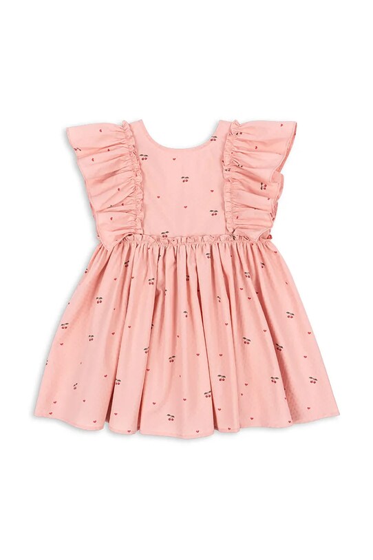 Παιδικό φόρεμα Konges Sløjd EVIA BOW DRESS GOTS KS103055 ροζ SS25