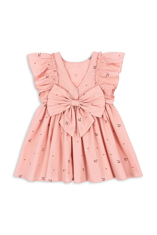 Djevojčice Dječja haljina Konges Sløjd EVIA BOW DRESS GOTS KS103055 roza