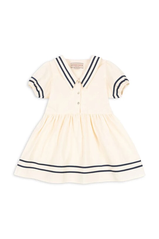 Konges Sløjd rochie din bumbac pentru copii ALLIE SAILOR DRESS GOTS KS103177 bej SS25