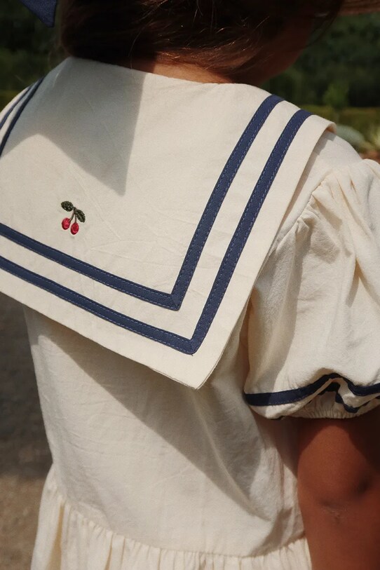 Konges Sløjd rochie din bumbac pentru copii ALLIE SAILOR DRESS GOTS KS103177