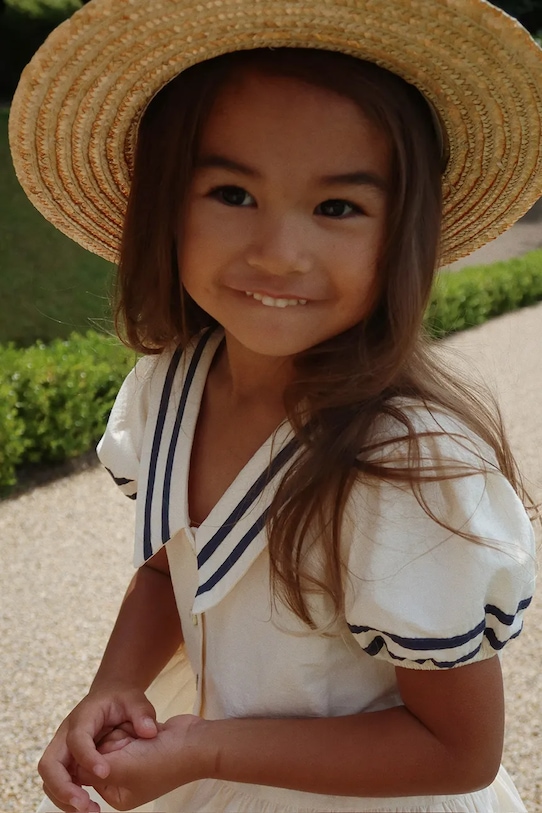 Otroška bombažna obleka Konges Sløjd ALLIE SAILOR DRESS GOTS KS103177