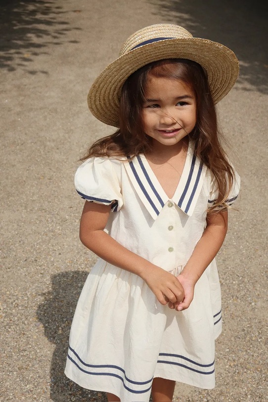 Otroška bombažna obleka Konges Sløjd ALLIE SAILOR DRESS GOTS KS103177