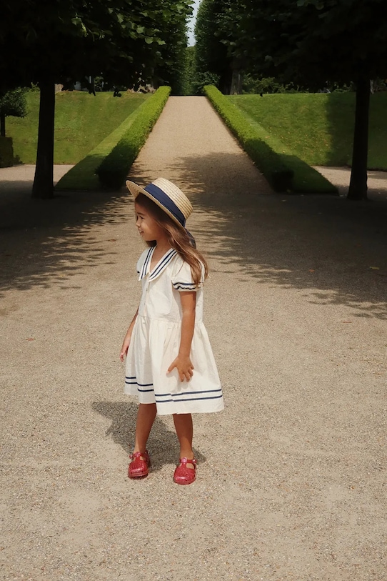 Otroška bombažna obleka Konges Sløjd ALLIE SAILOR DRESS GOTS KS103177
