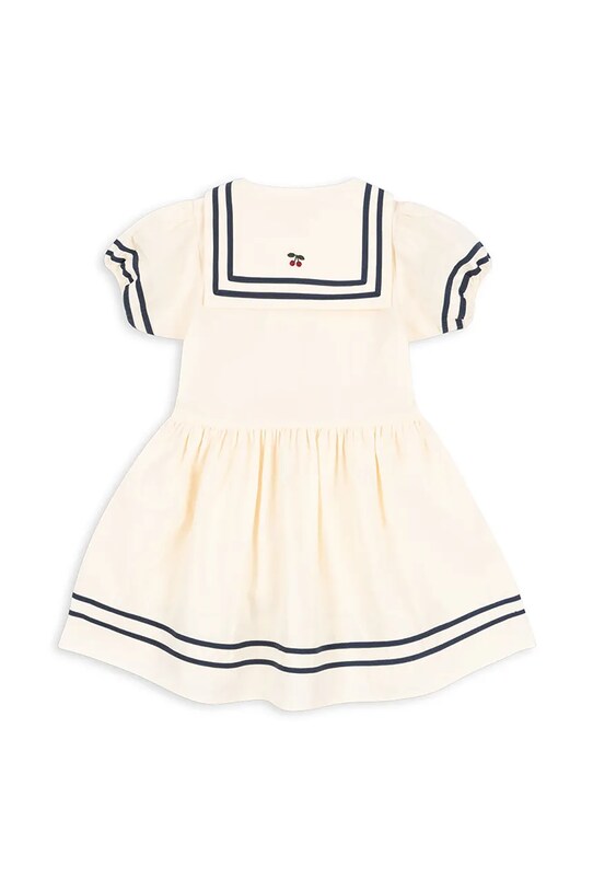 Fete Konges Sløjd rochie din bumbac pentru copii ALLIE SAILOR DRESS GOTS KS103177 bej