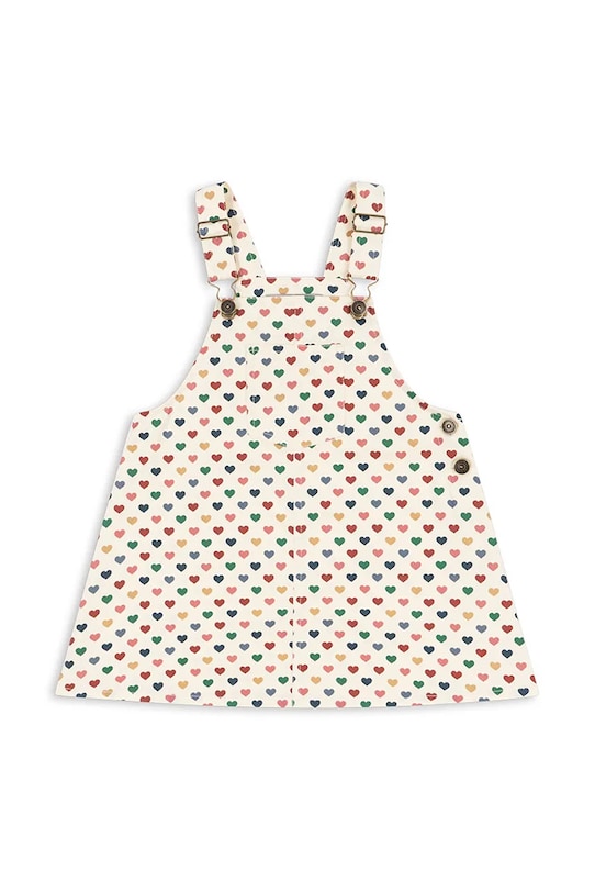 Φόρεμα Konges Sløjd FRANKIE OVERALL DRESS GOTS στρογγυλό μπεζ KS103181