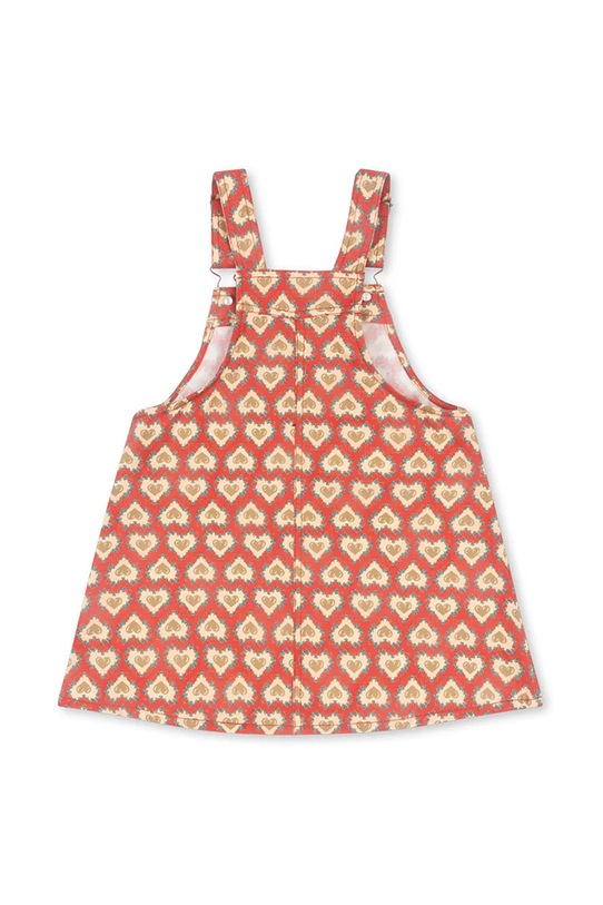 Fete Konges Sløjd rochie FRANKIE OVERALL DRESS GOTS KS103181 rosu